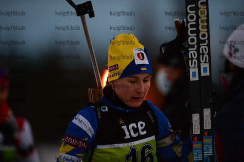 01.12.2021, xetx, Biathlon IBU Cup Sjusjoen, Super Sprint Women, v.l. Anastasiia Rasskazova (UKRAINE)  / 