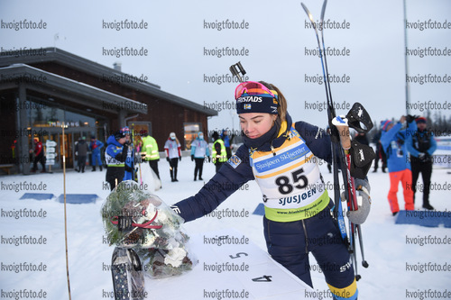 03.12.2021, xetx, Biathlon IBU Cup Sjusjoen, Sprint Women, v.l. Sara Andersson (SWEDEN)  / 