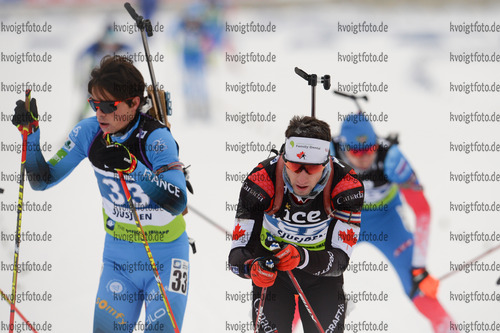 04.12.2021, xetx, Biathlon IBU Cup Sjusjoen, Mass Start Men, v.l. Oscar Lombardot (FRANCE), Trevor Kiers (CANADA)  / 