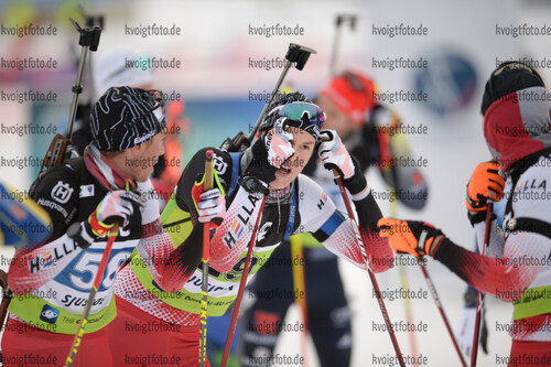 04.12.2021, xetx, Biathlon IBU Cup Sjusjoen, Mass Start Men, v.l. Dominic Unterweger (AUSTRIA), Patrick Jakob (AUSTRIA)  / 