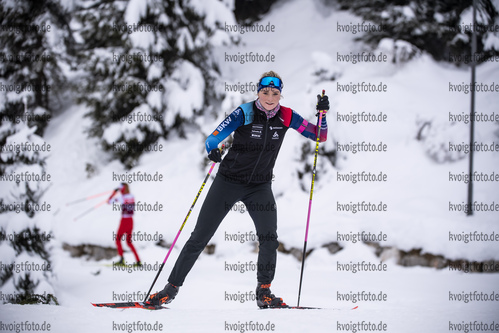 08.12.2021, xkvx, Biathlon IBU World Cup Hochfilzen, Training Women and Men, v.l. Amy Baserga (Switzerland) in aktion / in action competes