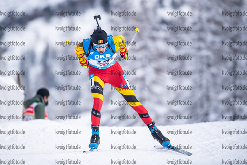 10.12.2021, xkvx, Biathlon IBU World Cup Hochfilzen, Sprint Men, v.l. Cesar Beauvais (Belgium) in aktion / in action competes