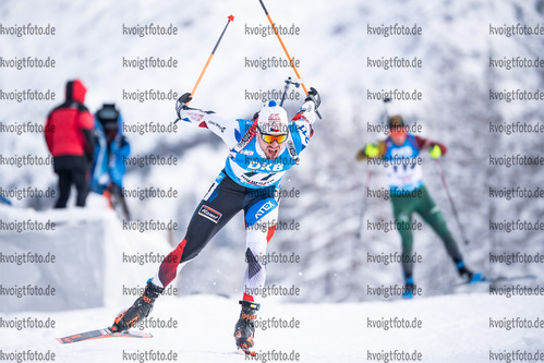 10.12.2021, xkvx, Biathlon IBU World Cup Hochfilzen, Sprint Men, v.l. Michal Krcmar (Czech Republic) in aktion / in action competes