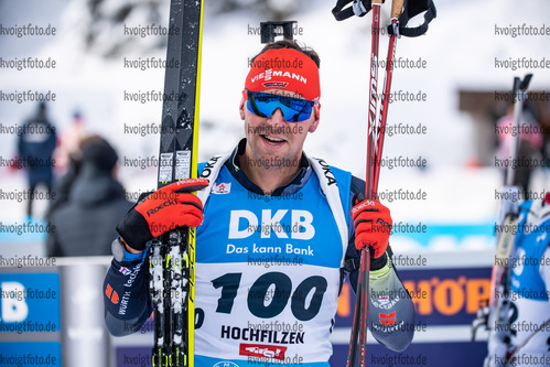 10.12.2021, xkvx, Biathlon IBU World Cup Hochfilzen, Sprint Men, v.l. Philipp Nawrath (Germany) im Ziel / in the finish