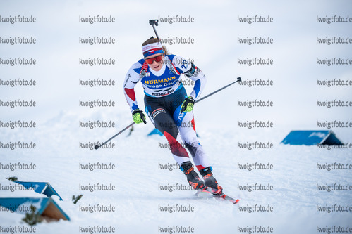 10.12.2021, xkvx, Biathlon IBU World Cup Hochfilzen, Sprint Women, v.l. Tereza Vinklarkova (Czech Republic) in aktion / in action competes