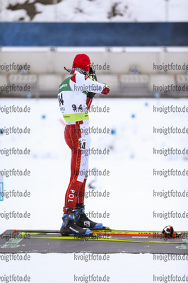 10.12.2021, xmcx, Biathlon IBU Junior Cup Martell, Individual Men, v.l. Fabian Suchodolski (Poland)  / 