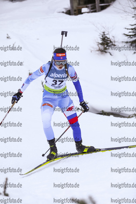 10.12.2021, xmcx, Biathlon IBU Junior Cup Martell, Individual Women, v.l. Ema Kapustova (Slovakia)  / 