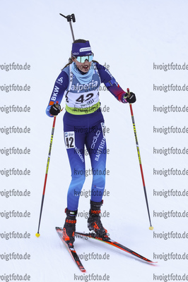 10.12.2021, xmcx, Biathlon IBU Junior Cup Martell, Individual Women, v.l. Marlene Sophie Perren (Switzerland)  / 