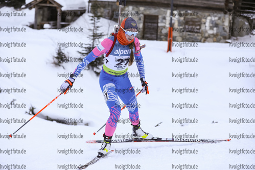 10.12.2021, xmcx, Biathlon IBU Junior Cup Martell, Individual Women, v.l. Anastasiia Batmanova (Russia)  / 