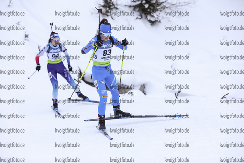 10.12.2021, xmcx, Biathlon IBU Junior Cup Martell, Individual Women, v.l. Serena Del Fabbro (Italy)  / 