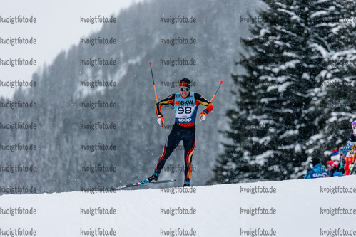11.12.2021, xljkx, Cross Country FIS World Cup Davos, Men Prolog, v.l. Titouan Serot (Belgium)  / 