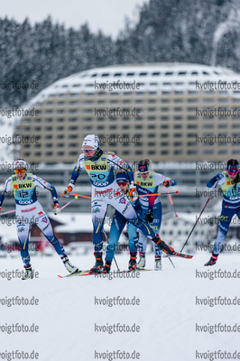 11.12.2021, xljkx, Cross Country FIS World Cup Davos, Women Sprint Final, v.l. Emma Ribom (Sweden), Anna Dyvik (Sweden)  / 