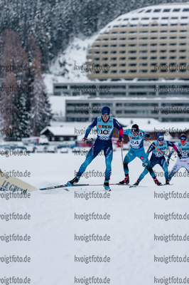 11.12.2021, xljkx, Cross Country FIS World Cup Davos, Men Sprint Final, v.l. Roman Schaad (Switzerland), Renaud Jay (France), Janik Riebli (Switzerland)  / 