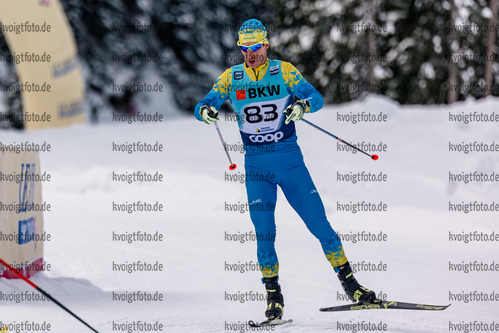 12.12.2021, xljkx, Cross Country FIS World Cup Davos, 15km Men, v.l. Ruslan Perekhoda (Ukraine)  / 