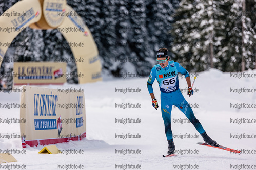 12.12.2021, xljkx, Cross Country FIS World Cup Davos, 15km Men, v.l. Hugo Lapalus (France)  / 