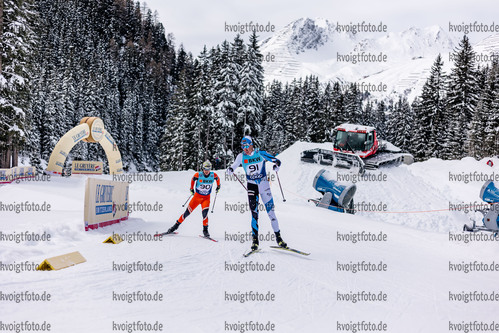 12.12.2021, xljkx, Cross Country FIS World Cup Davos, 15km Men, v.l. Kaarel Kasper Korge (Estonia)  / 