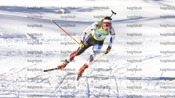 12.12.2021, xmcx, Biathlon IBU Junior Cup Martell, Relay Men, v.l. Ludek Abraham (Czech Republic)  /