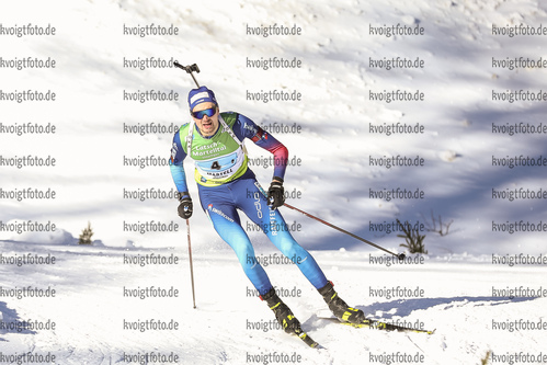 12.12.2021, xmcx, Biathlon IBU Junior Cup Martell, Relay Men, v.l. Valentin Dauphin (Switzerland)  /
