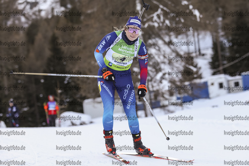 12.12.2021, xmcx, Biathlon IBU Junior Cup Martell, Relay Women, v.l. Seraina Koenig (Switzerland)  /