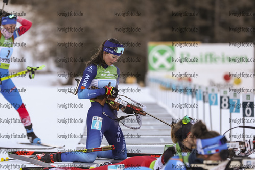 12.12.2021, xmcx, Biathlon IBU Junior Cup Martell, Relay Women, v.l. Marlene Sophie Perren (Switzerland)  /
