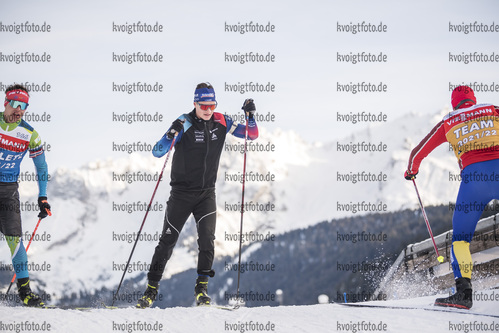 15.12.2021, xkvx, Biathlon IBU World Cup Le Grand Bornand, Training Women and Men, v.l. Niklas Hartweg (Switzerland) in aktion / in action competes
