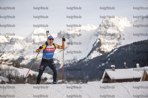 15.12.2021, xkvx, Biathlon IBU World Cup Le Grand Bornand, Training Women and Men, v.l. Erik Lesser (Germany) in aktion / in action competes