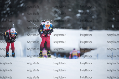 15.12.2021, xkvx, Biathlon IBU World Cup Le Grand Bornand, Training Women and Men, v.l. Johannes Thingnes Boe (Norway) in aktion / in action competes