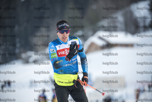 15.12.2021, xkvx, Biathlon IBU World Cup Le Grand Bornand, Training Women and Men, v.l. Quentin Fillon Maillet (France) in aktion / in action competes