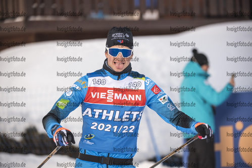 15.12.2021, xkvx, Biathlon IBU World Cup Le Grand Bornand, Training Women and Men, v.l. Eric Perrot (France) in aktion / in action competes