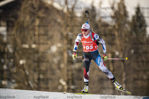 16.12.2021, xkvx, Biathlon IBU World Cup Le Grand Bornand, Sprint Women, v.l. Tereza Vobornikova (Czech Republic) in aktion / in action competes