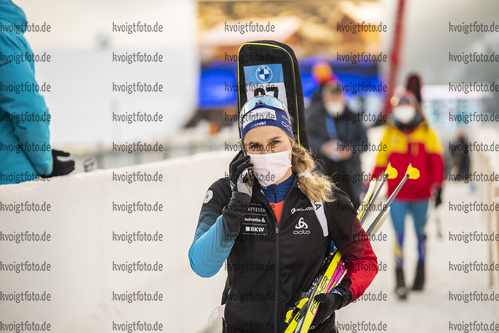 16.12.2021, xkvx, Biathlon IBU World Cup Le Grand Bornand, Sprint Women, v.l. Irene Cadurisch (Switzerland) schaut / looks on