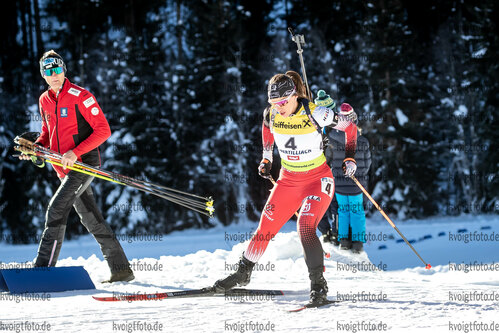 16.12.2021, xlukx, Biathlon IBU Cup Obertilliach, Individual Women, v.l. Christina Rieder (Austria)  / 