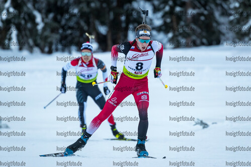16.12.2021, xlukx, Biathlon IBU Cup Obertilliach, Individual Men, v.l. Lucas Pitzer (Austria)  / 