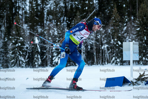 16.12.2021, xlukx, Biathlon IBU Cup Obertilliach, Individual Men, v.l. Eligius Tambornino (Switzerland)  / 