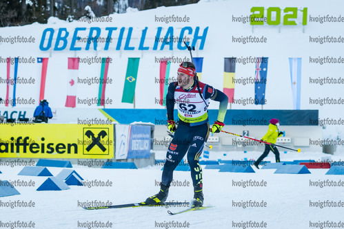 16.12.2021, xlukx, Biathlon IBU Cup Obertilliach, Individual Men, v.l. Danilo Riethmueller (Germany)  / 