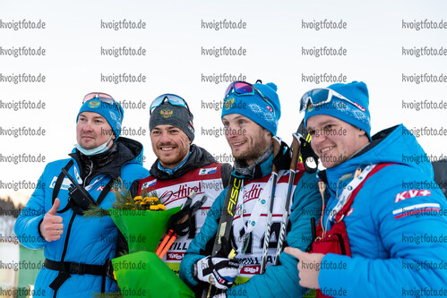 16.12.2021, xlukx, Biathlon IBU Cup Obertilliach, Individual Men, v.l. Anton Babikov (Russia), Maxim Tsvetkov (Russia)  / 
