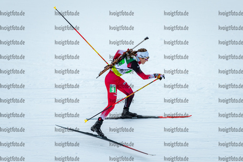 19.12.2021, xlukx, Biathlon IBU Cup Obertilliach, Mixed Relay, v.l. Tamara Steiner (AUT)  / Tamara Steiner of Austria