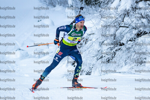 19.12.2021, xlukx, Biathlon IBU Cup Obertilliach, Mixed Relay, v.l. David Zobel (GER)  / David Zobel of Germany