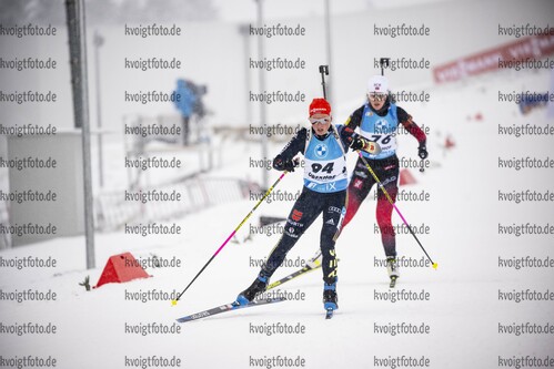 07.01.2022, xkvx, Biathlon IBU World Cup Oberhof, Sprint Women, v.l. Franziska Hildebrand (Germany), Karoline Offigstad Knotten (Norway) in aktion / in action competes