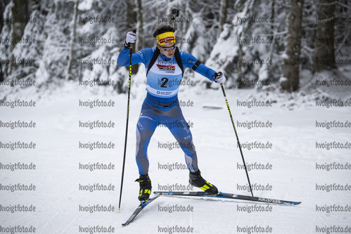 07.01.2022, xsoex, Biathlon Deutschlandpokal Notschrei, Sprint Men, v.l. Frederic Messner (Germany)  / 