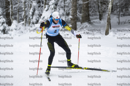 07.01.2022, xsoex, Biathlon Deutschlandpokal Notschrei, Sprint Men, v.l. Dominic Vogt (Germany)  / 