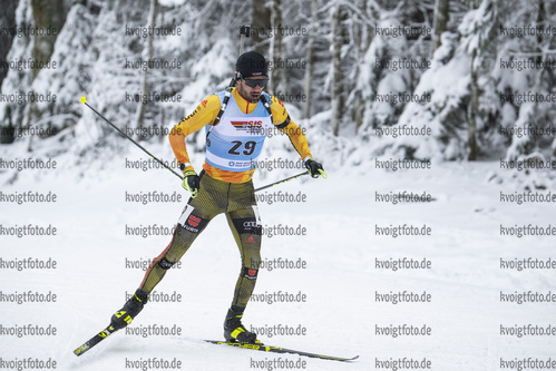07.01.2022, xsoex, Biathlon Deutschlandpokal Notschrei, Sprint Men, v.l. Matthias Dorfer (Germany)  / 