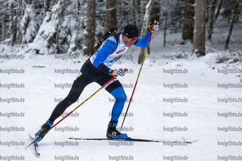 07.01.2022, xsoex, Biathlon Deutschlandpokal Notschrei, Sprint Men, v.l. Florian Hollandt (Germany)  / 