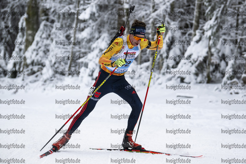 07.01.2022, xsoex, Biathlon Deutschlandpokal Notschrei, Sprint Men, v.l. Lucas Lechner (Germany)  / 