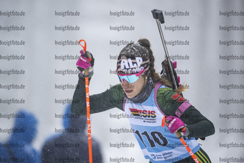 07.01.2022, xsoex, Biathlon Deutschlandpokal Notschrei, Sprint Women, v.l. Julia Vogler (Germany)  / 