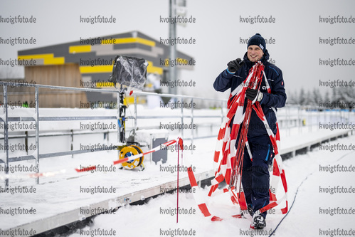 09.01.2022, xkvx, Biathlon IBU World Cup Oberhof, Pursuit Women, v.l. Feature / Helfer / Volunteers  / 