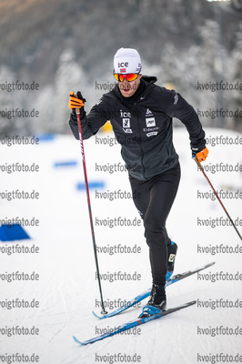 11.01.2022, xkvx, Biathlon IBU World Cup Ruhpolding, Training Women and Men, v.l. Erlend Bjoentegaard (Norway) in aktion / in action competes