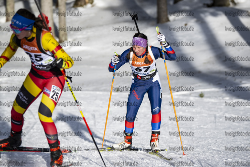 13.01.2022, xsoex, Biathlon IBU Junior Cup Pokljuka, Sprint Women, v.l. Isidora Cupovic (Serbia) in aktion / in action competes