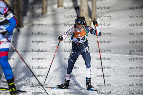 13.01.2022, xsoex, Biathlon IBU Junior Cup Pokljuka, Sprint Women, v.l. Cheresa Bouley (United States) in aktion / in action competes