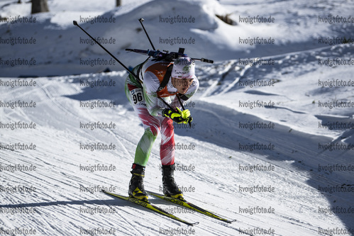 13.01.2022, xsoex, Biathlon IBU Junior Cup Pokljuka, Sprint Men, v.l. Tsvetan Danadzhiev (Bulgaria) in aktion / in action competes